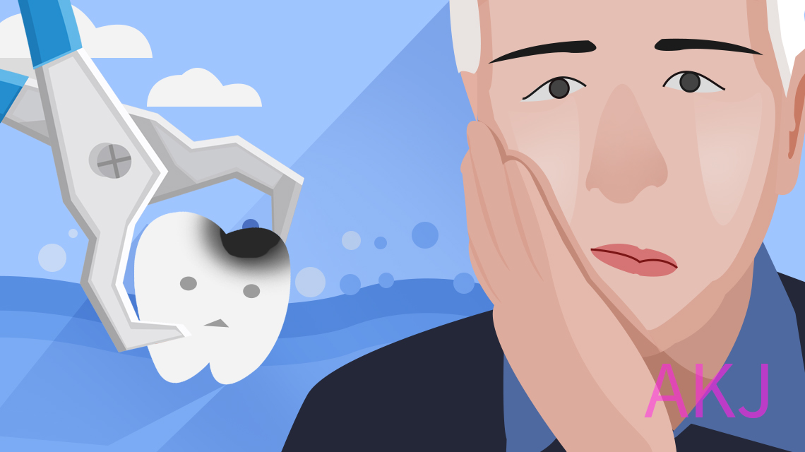 老人拔牙示意圖片