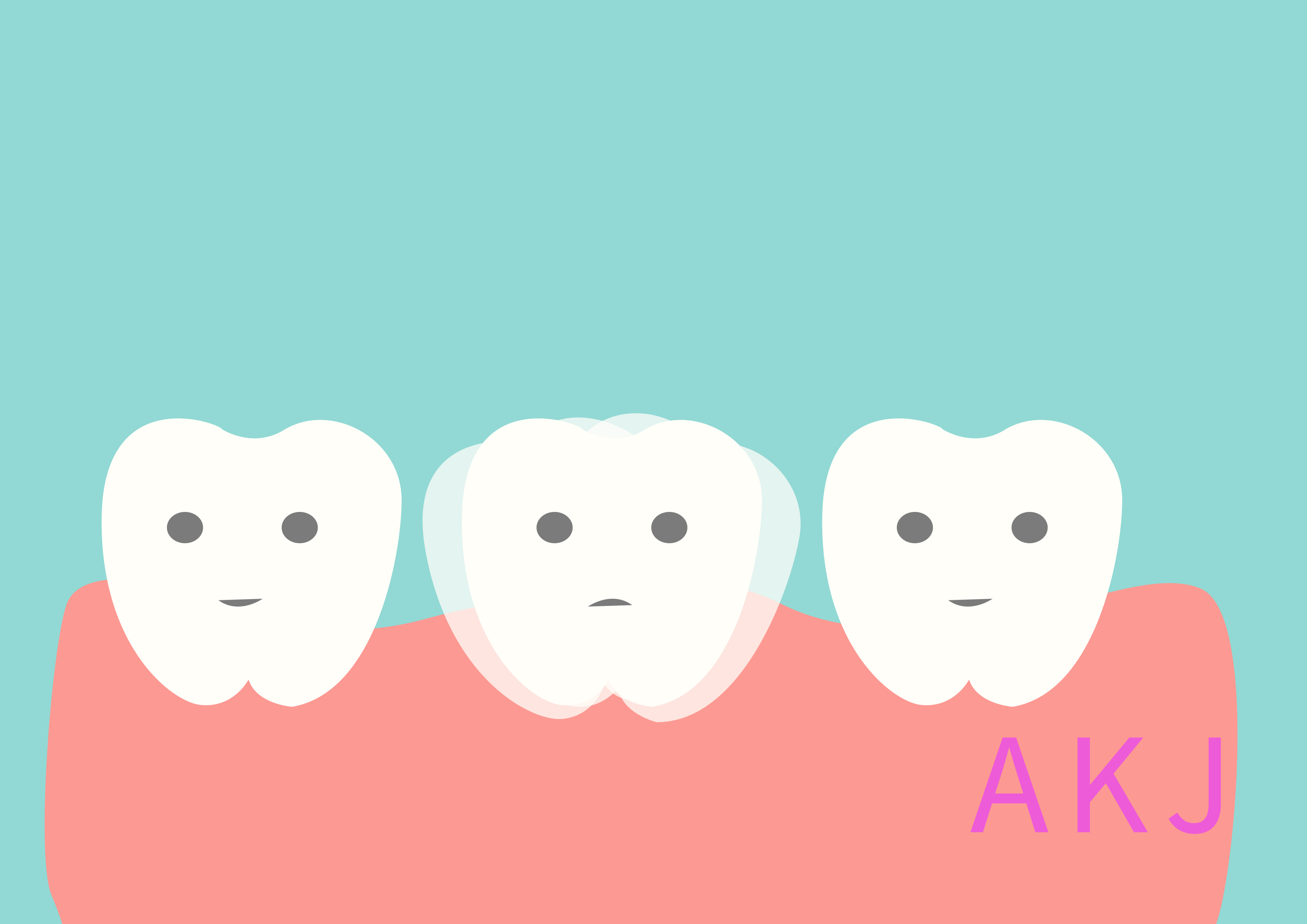 牙齒鬆動示意情況